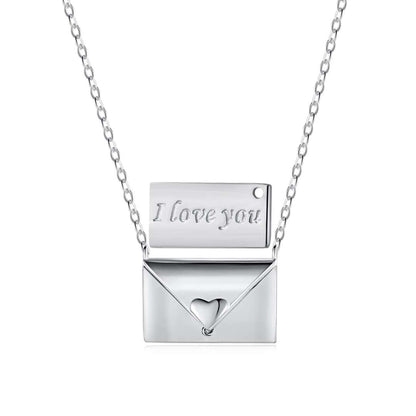 [Love's Uplift]Envelope Heart Shape Mother's Day Necklace