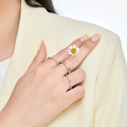 [Love's Uplift]Elegant Vivid Round Cut Daily Ring