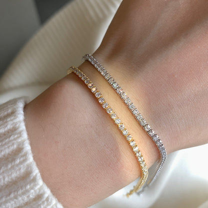 [Love's Uplift]Radiant Shinning Princess Cut Tennis Bracelet