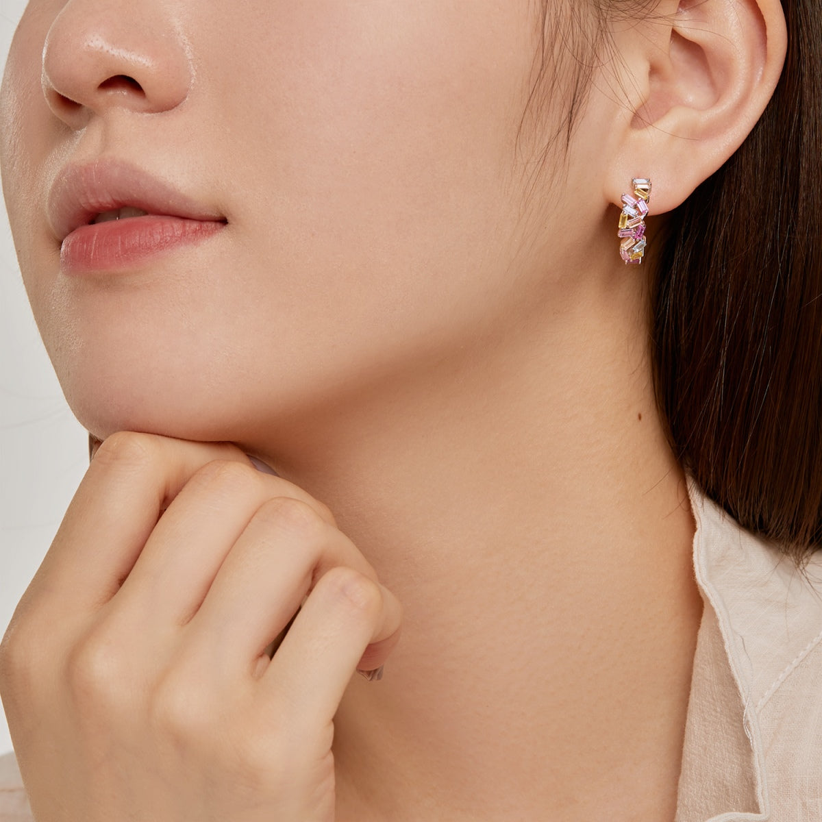 [Love's Uplift]Dazzling Colorful Emerald Cut Daily Earrings