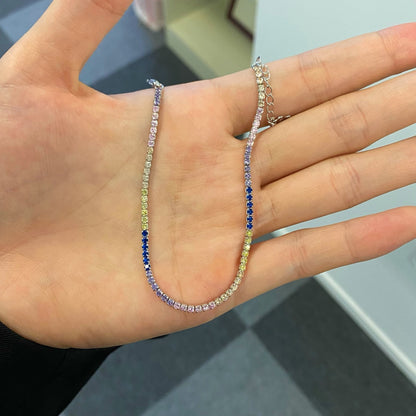 [Love's Uplift]Radiant Shinning Princess Cut Tennis Bracelet