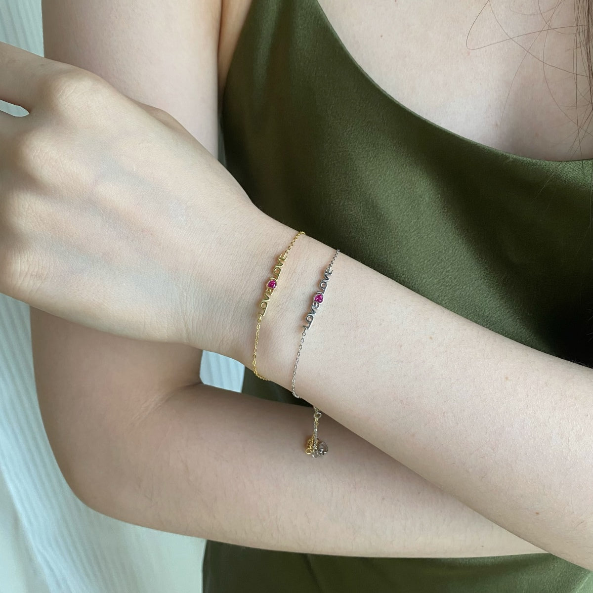 [Love's Uplift]Romantic Heart Shape Lover Bracelet