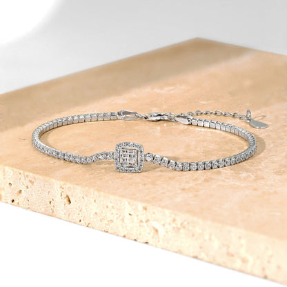 [Love's Uplift]Luxurious Dazzling Square Shape Banquet Bracelet