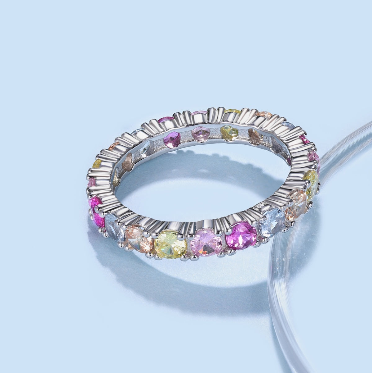 [Love's Uplift]Dazzling Lustrous Round Cut Tennis Ring