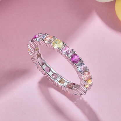 [Love's Uplift]Dazzling Lustrous Round Cut Tennis Ring