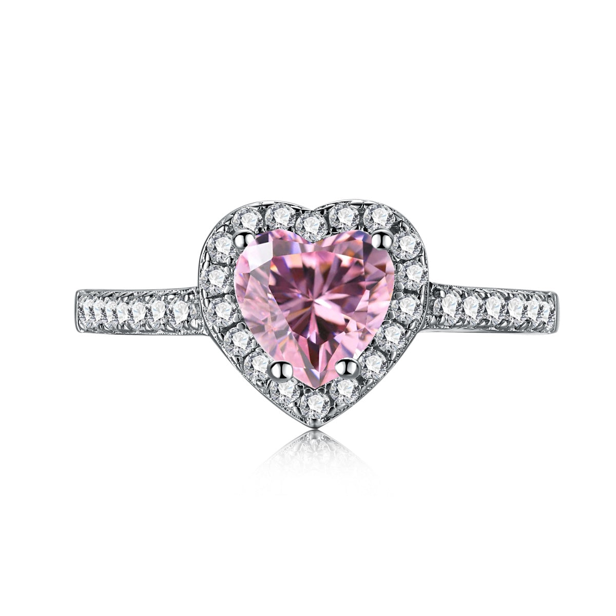 [Love's Uplift]Eternity Splashy Romantic Heart Shape Lover Ring