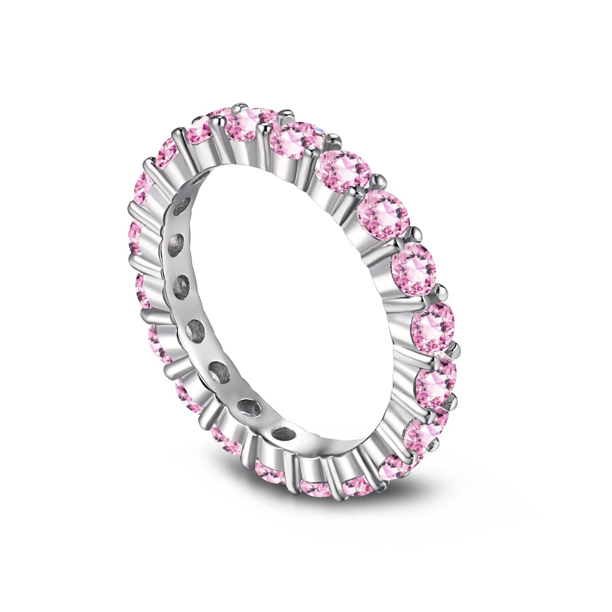 [Love's Uplift]Sparkling Round Cut Tennis Ring