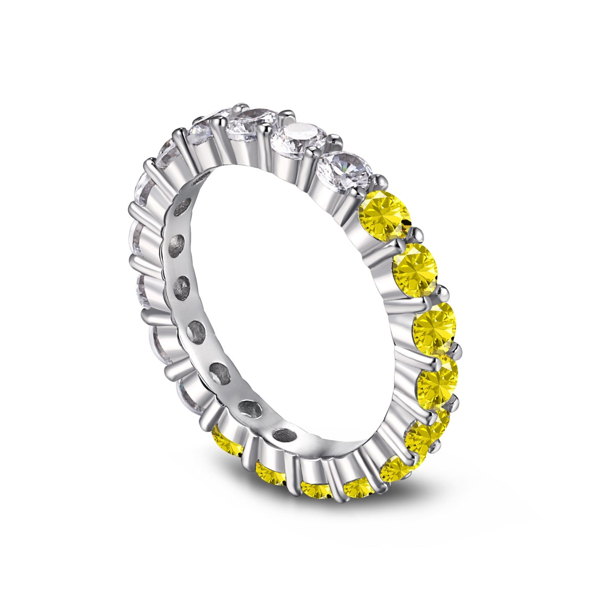 [Love's Uplift]Sparkling Round Cut Tennis Ring