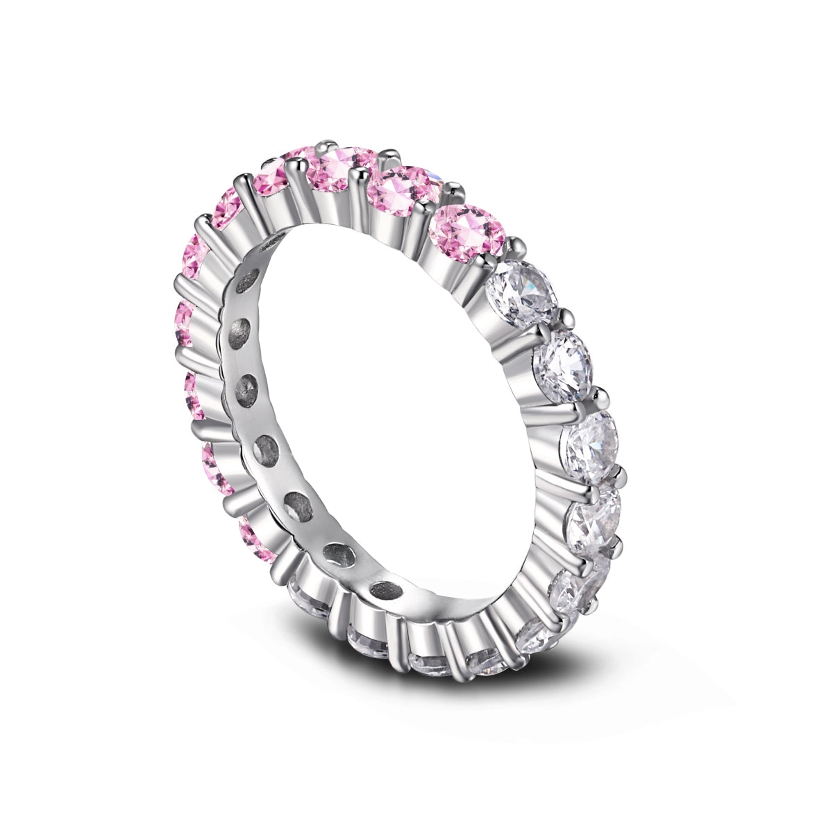 [Love's Uplift]Sparkling Round Cut Tennis Ring