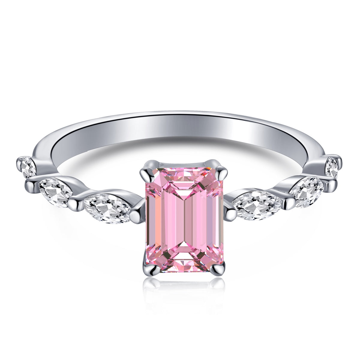 [Love's Uplift]1.0 Carat Dainty Resplendent Radiant Cut Daily Ring