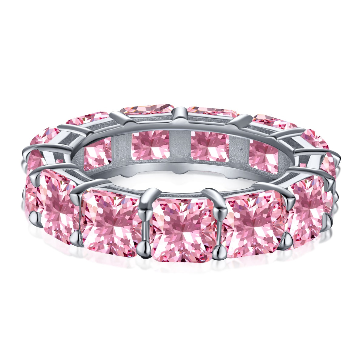 [Love's Uplift]Elegant Princess Cut Tennis Ring