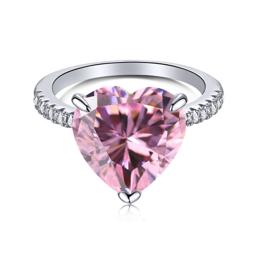 [Love's Uplift]6.0 Carat Luxurious Sparkling Romantic Heart Cut Lover Ring