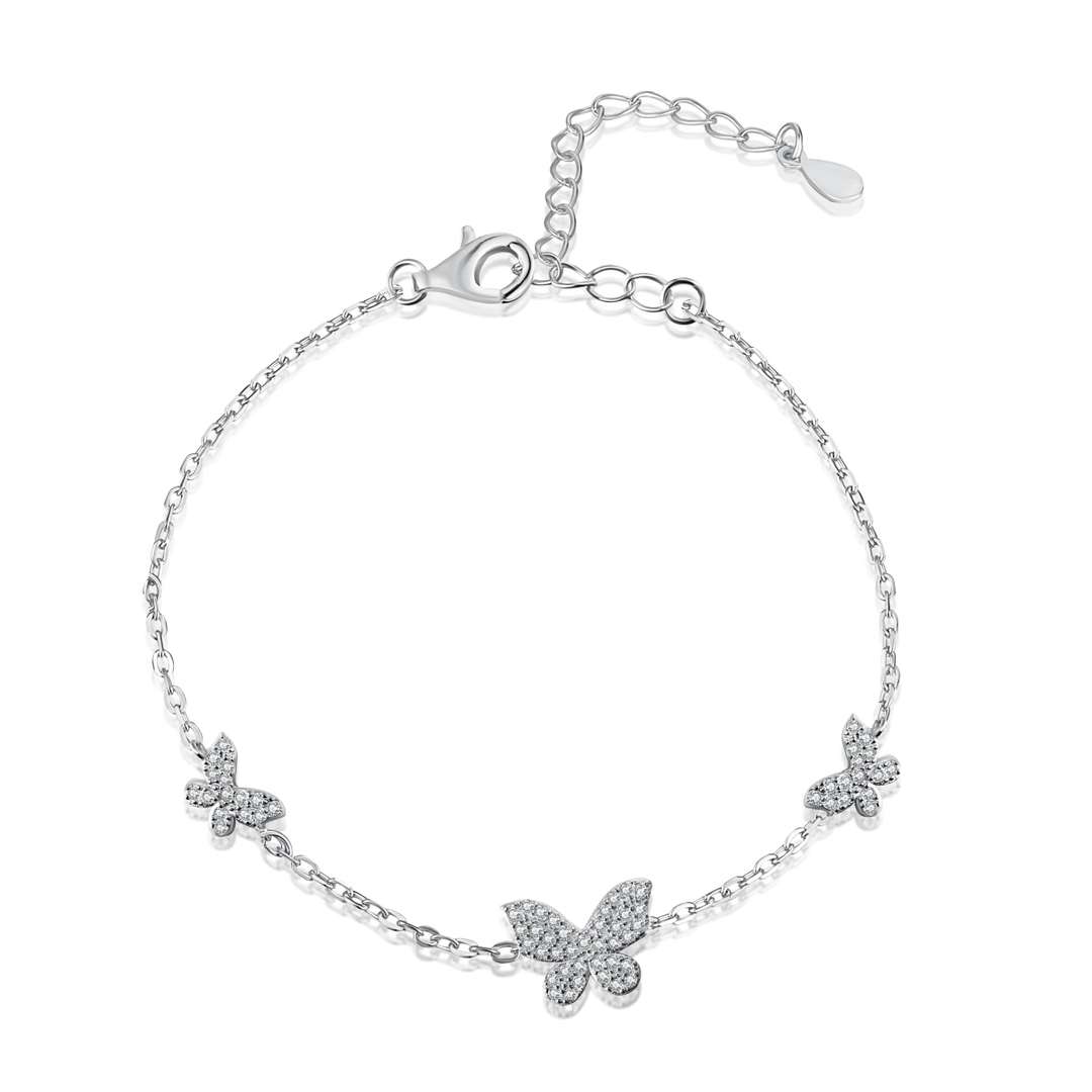 [Love's Uplift]Delicate Butterfly Pendant Bracelet