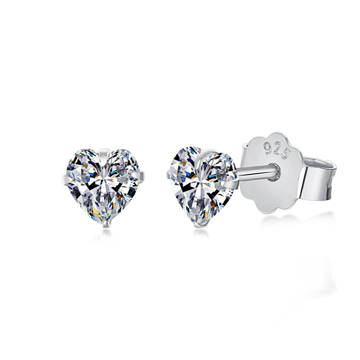 [Love's Uplift]Sparkling Heart Shaped Simple Earrings