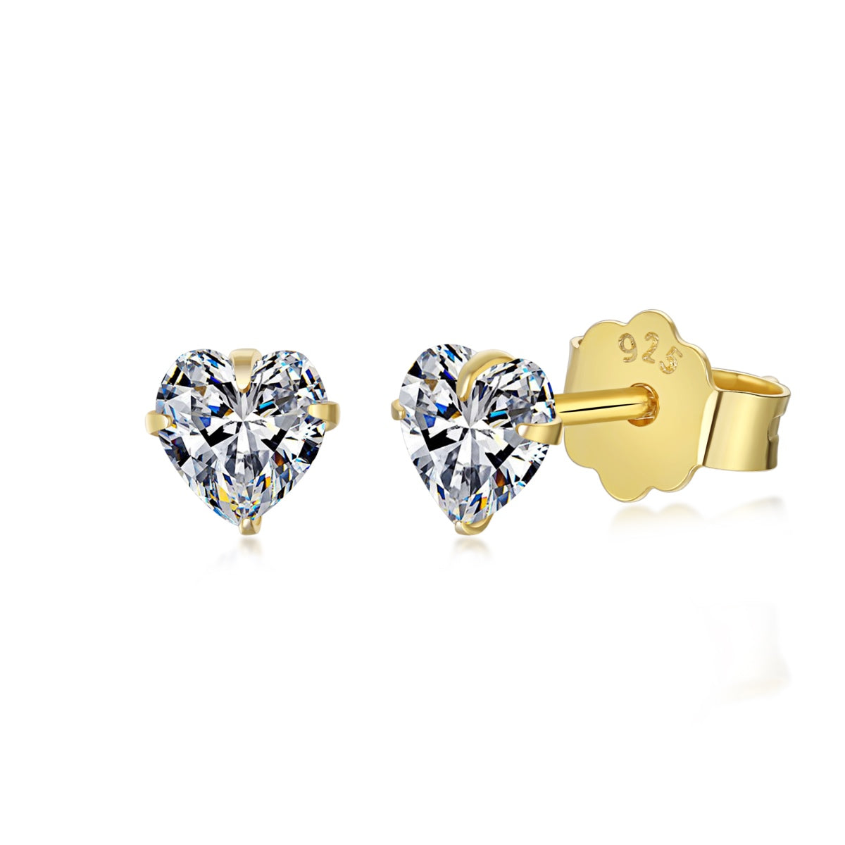 [Love's Uplift]Sparkling Heart Shaped Simple Earrings