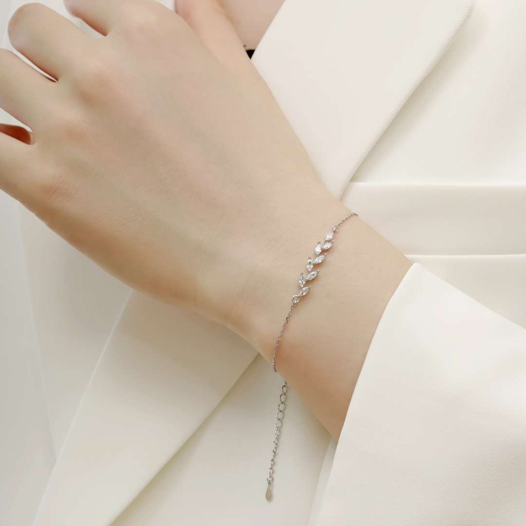 [Love's Uplift]Elegant Wheat Leaves Shape Bracelet