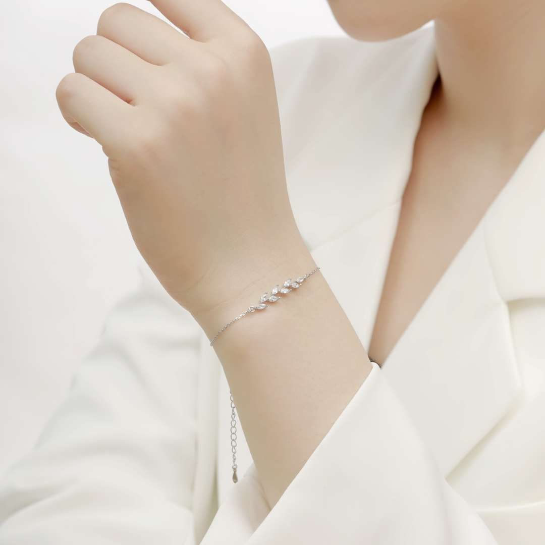 [Love's Uplift]Elegant Wheat Leaves Shape Bracelet