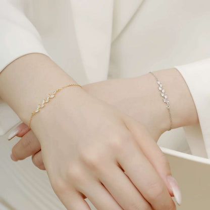 [Love's Uplift]Elegant Wheat Leaves Shape Bracelet