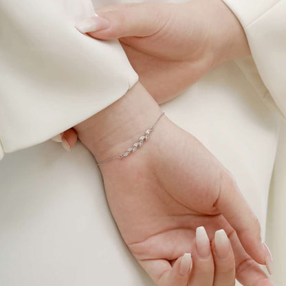 [Love's Uplift]Elegant Wheat Leaves Shape Bracelet