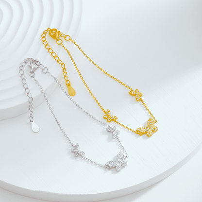 [Love's Uplift]Delicate Butterfly Pendant Bracelet