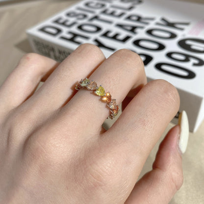 [Love's Uplift]0.25 Carat Radiant Romance Heart Cut Lover Ring