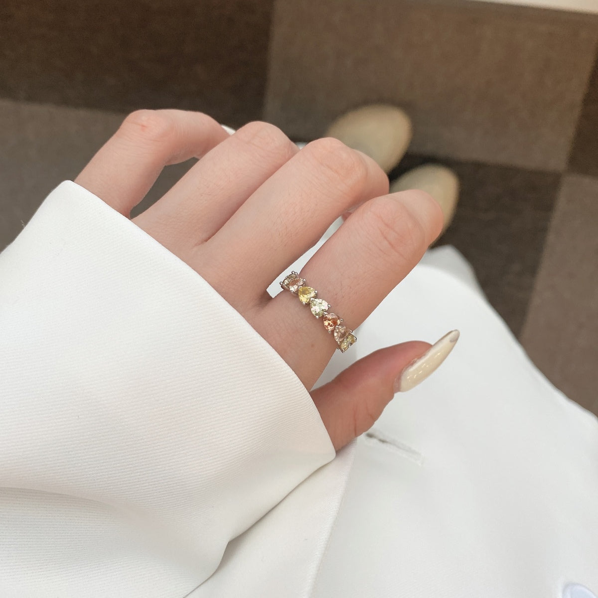 [Love's Uplift]0.25 Carat Radiant Romance Heart Cut Lover Ring