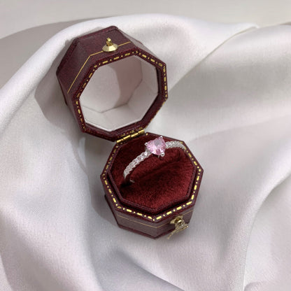 [Love's Uplift]0.5 Carat CaratEternity Charming Heart Shape Lover Ring