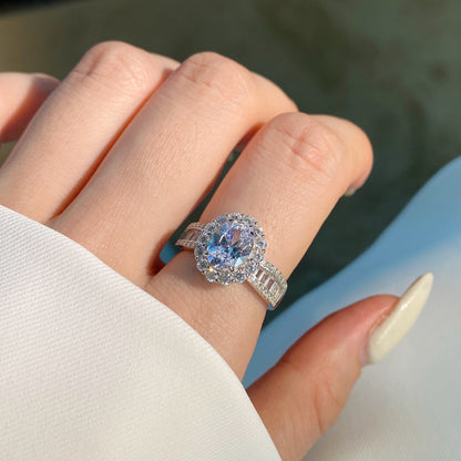 [Love's Uplift]1.5 Carat Dazzling Charming Oval Cut Banquet Ring