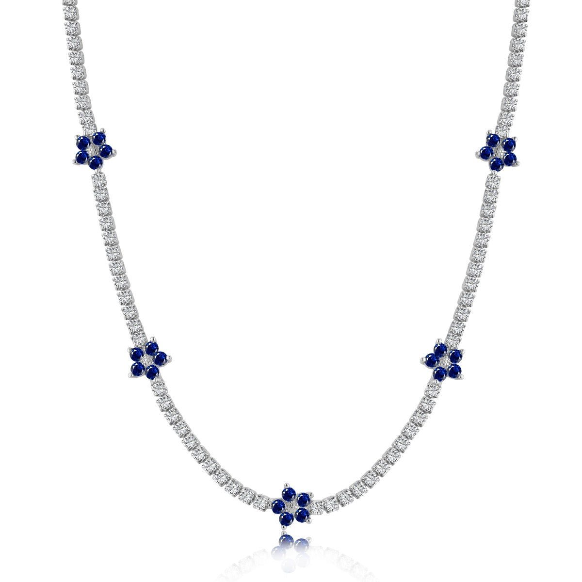 [Love's Uplift]Luxurious Colorful Flower Tennis Necklace
