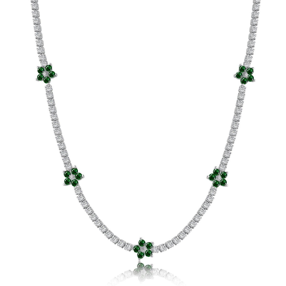 [Love's Uplift]Luxurious Colorful Flower Tennis Necklace