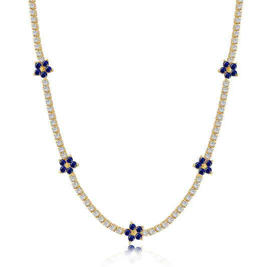 [Love's Uplift]Luxurious Colorful Flower Tennis Necklace