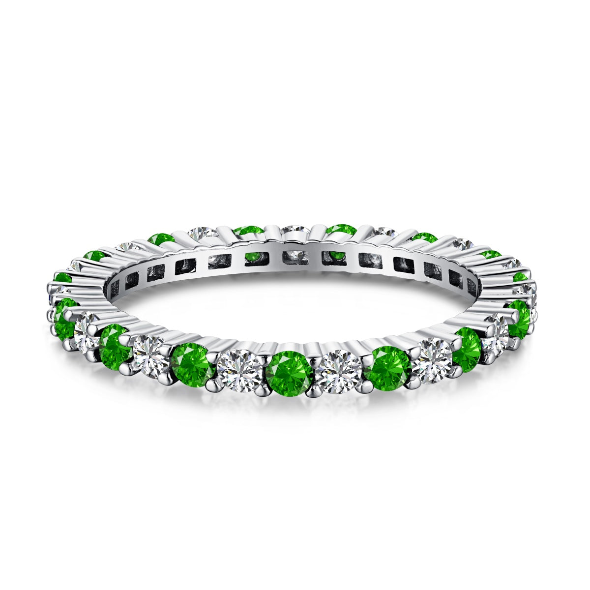 [Love's Uplift]Exquisite Colorful Round Cut Tennis Ring