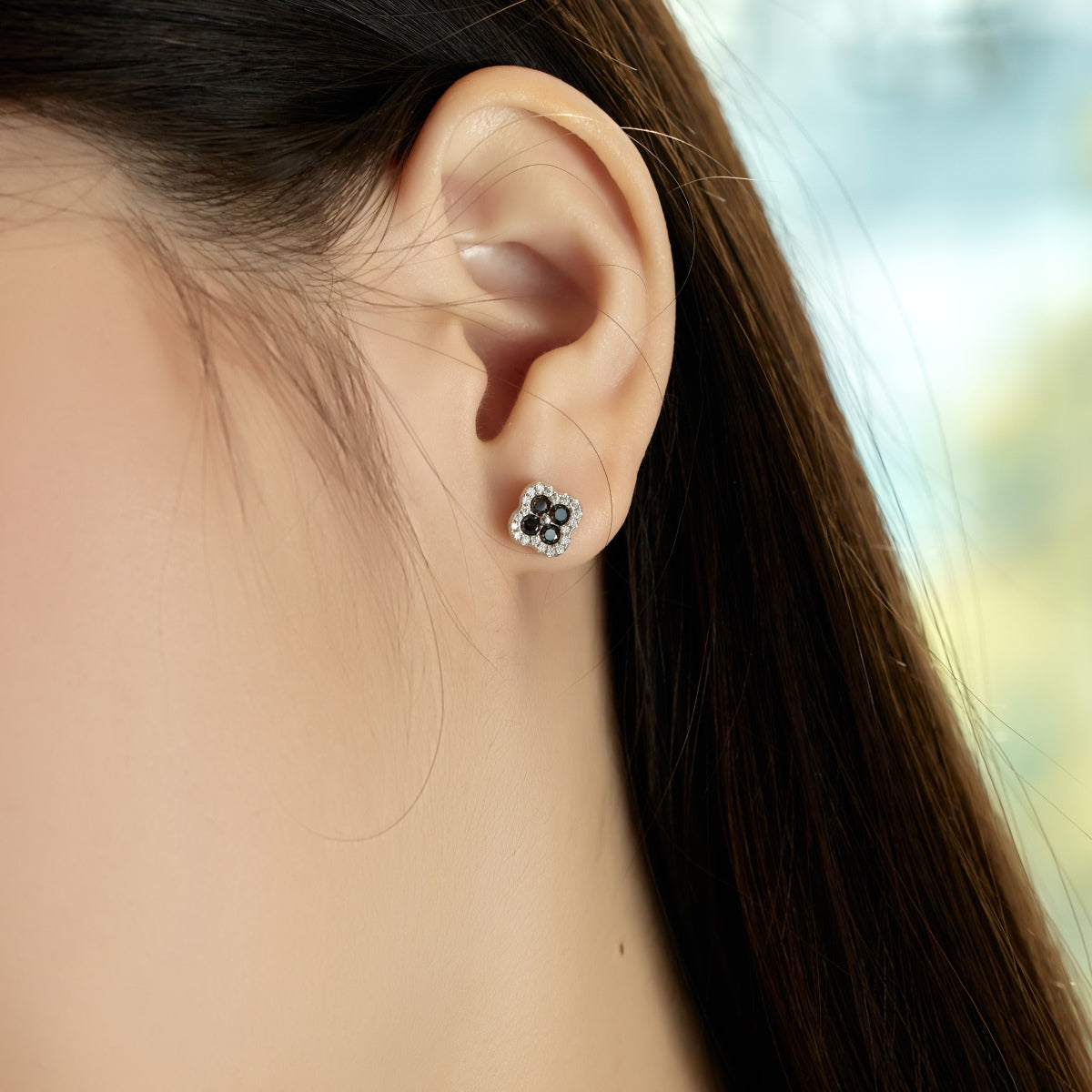 [Love's Uplift]Four-Leaf Clover Flower Shaped Earrings