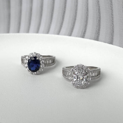 [Love's Uplift]1.5 Carat Dazzling Charming Oval Cut Banquet Ring