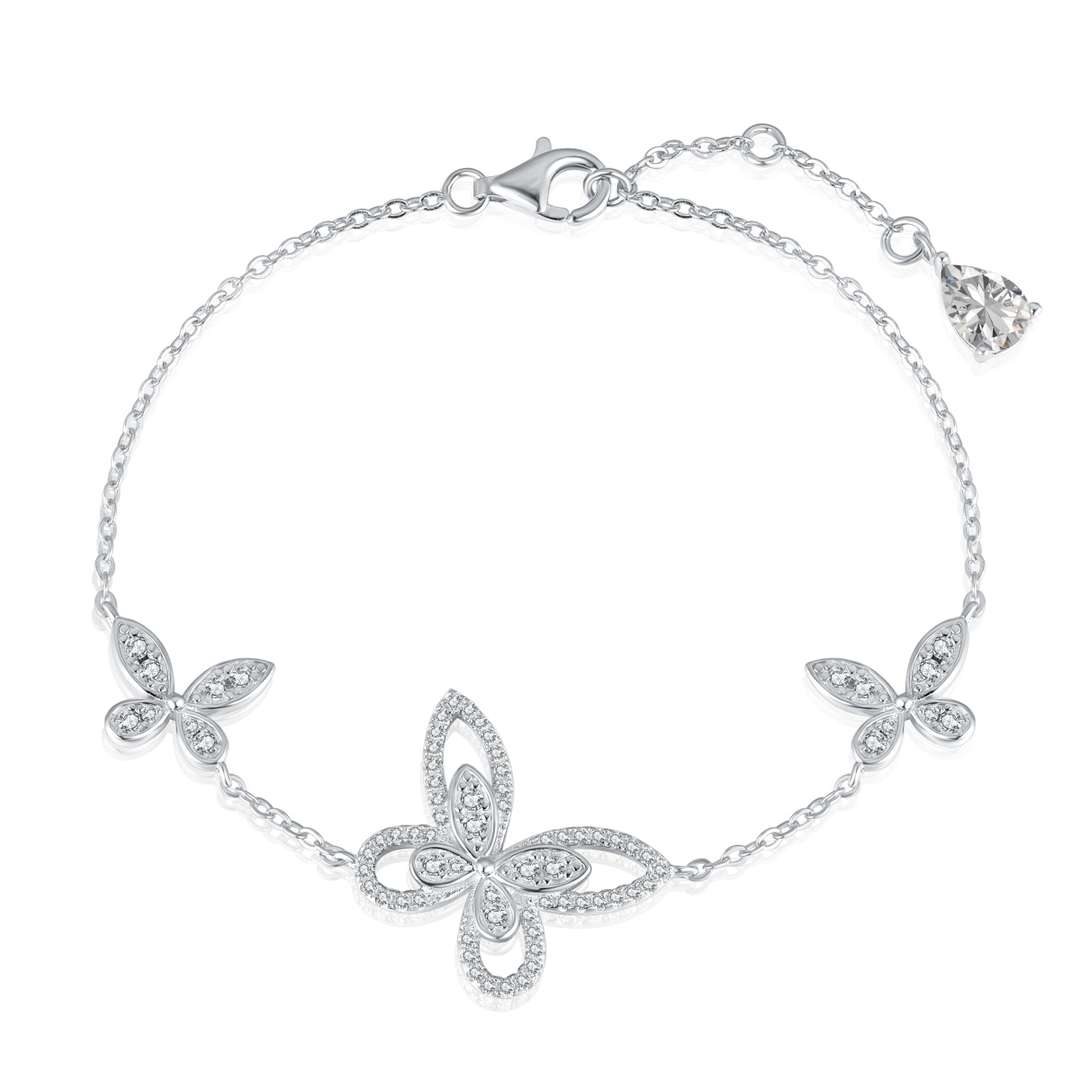 [Love's Uplift]Delicate Butterfly Pendant Bracelet