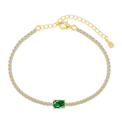[Love's Uplift]1.0 Carat Unique Emerald Cut Banquet Bracelet