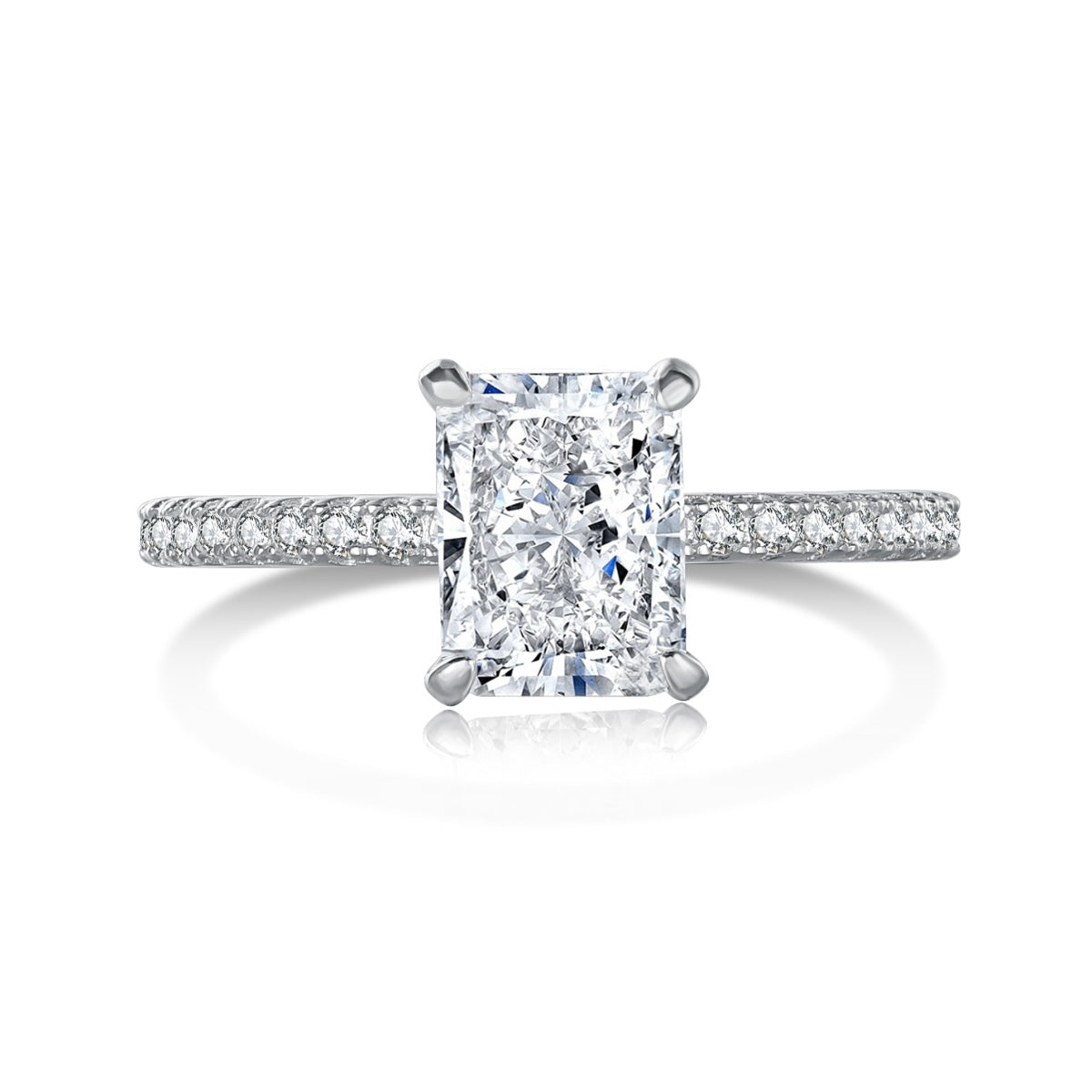 [Love's Uplift]2.0 Carat Dazzling Sparkling Radiant Cut Party Ring