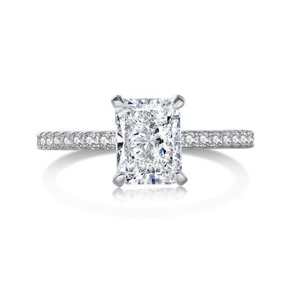 [Love's Uplift]2.0 Carat Dazzling Sparkling Radiant Cut Party Ring