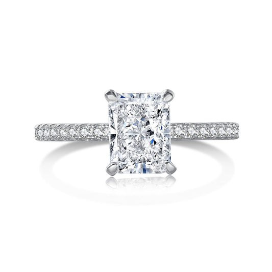 [Love's Uplift]2.0 Carat Dazzling Sparkling Radiant Cut Party Ring