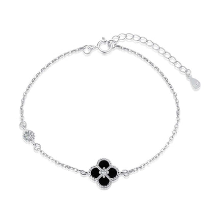 [Love's Uplift]Delicate Four Leaf Clover Bracelet