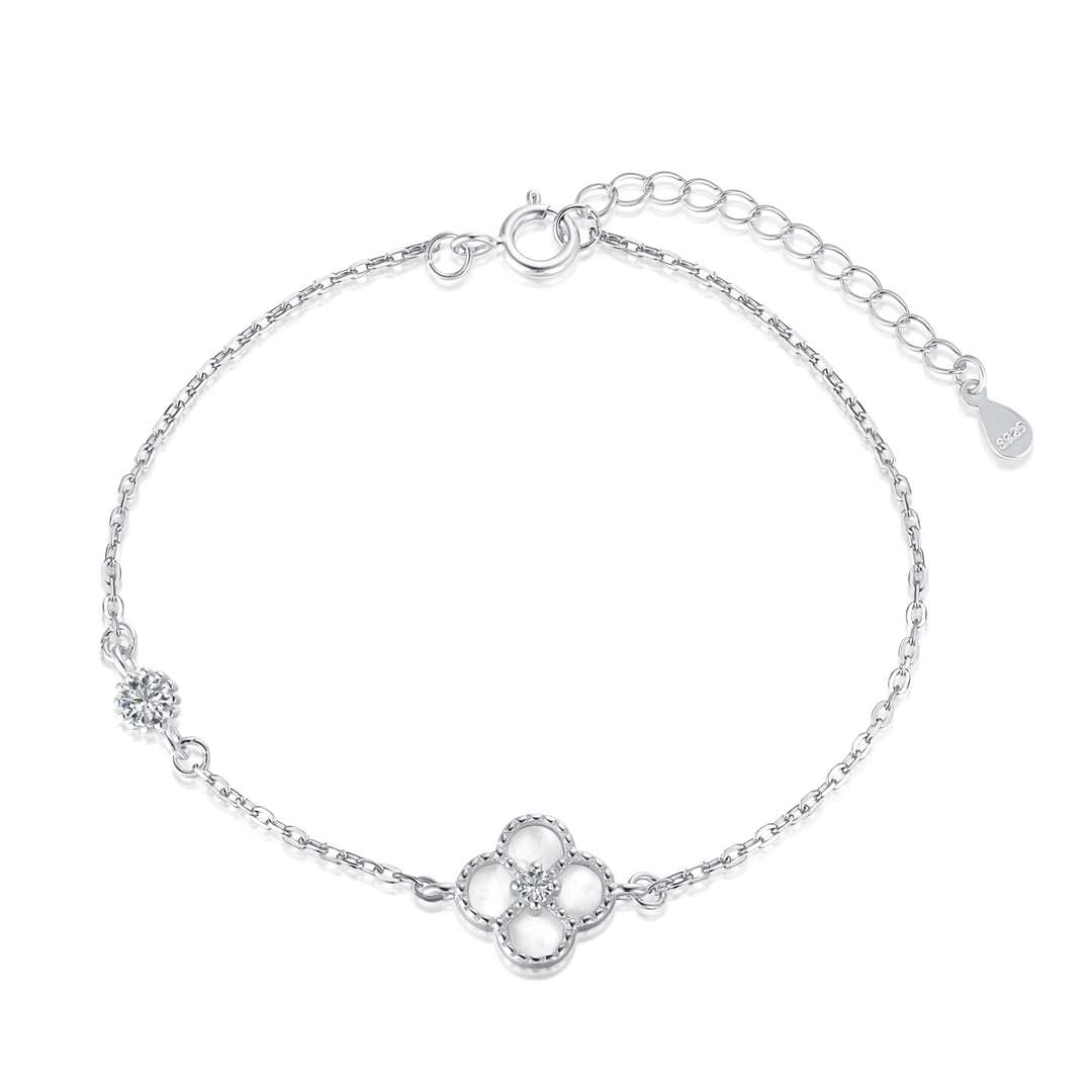 [Love's Uplift]Delicate Four Leaf Clover Bracelet