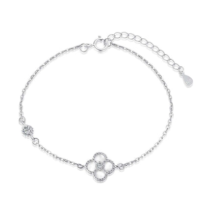 [Love's Uplift]Delicate Four Leaf Clover Bracelet