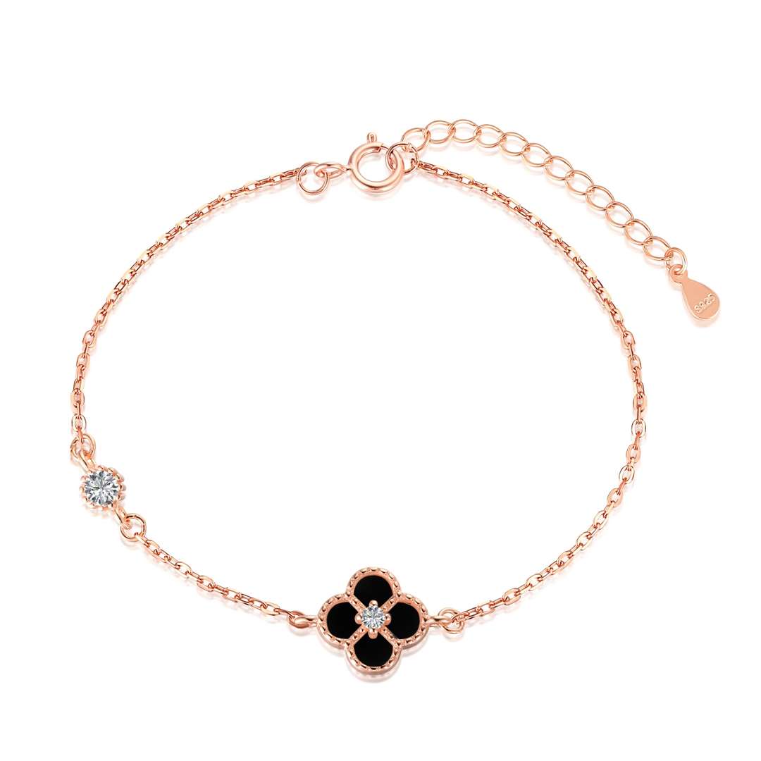 [Love's Uplift]Delicate Four Leaf Clover Bracelet