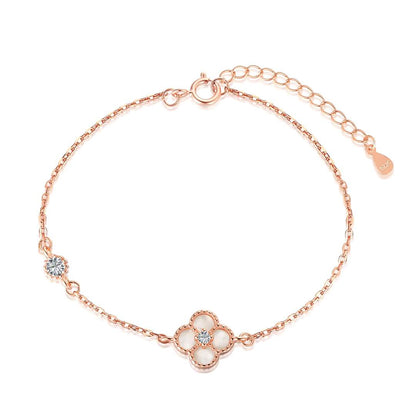 [Love's Uplift]Delicate Four Leaf Clover Bracelet