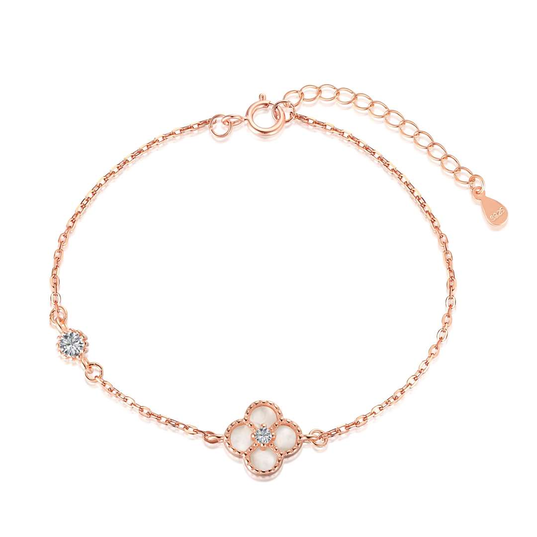 [Love's Uplift]Delicate Four Leaf Clover Bracelet