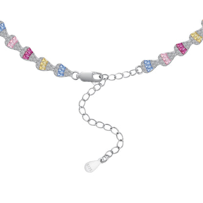 [Love's Uplift]Radiant Colorful Rainbow Necklace