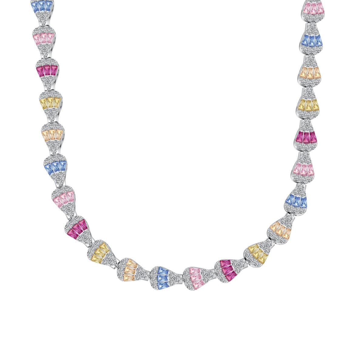 [Love's Uplift]Radiant Colorful Rainbow Necklace