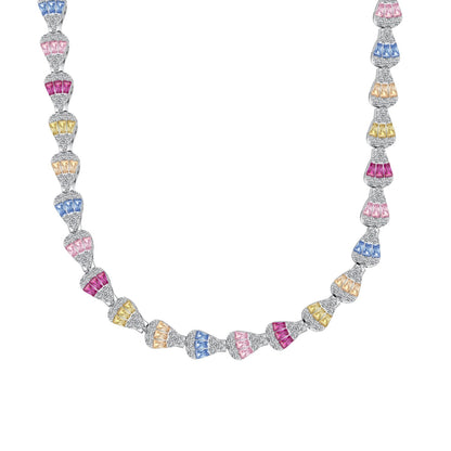 [Love's Uplift]Radiant Colorful Rainbow Necklace