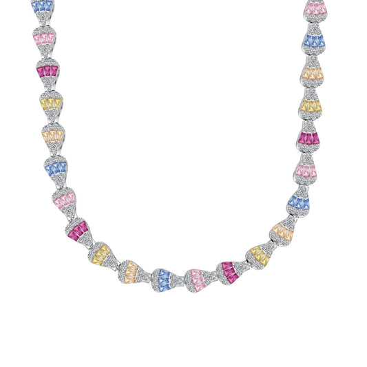 [Love's Uplift]Radiant Colorful Rainbow Necklace