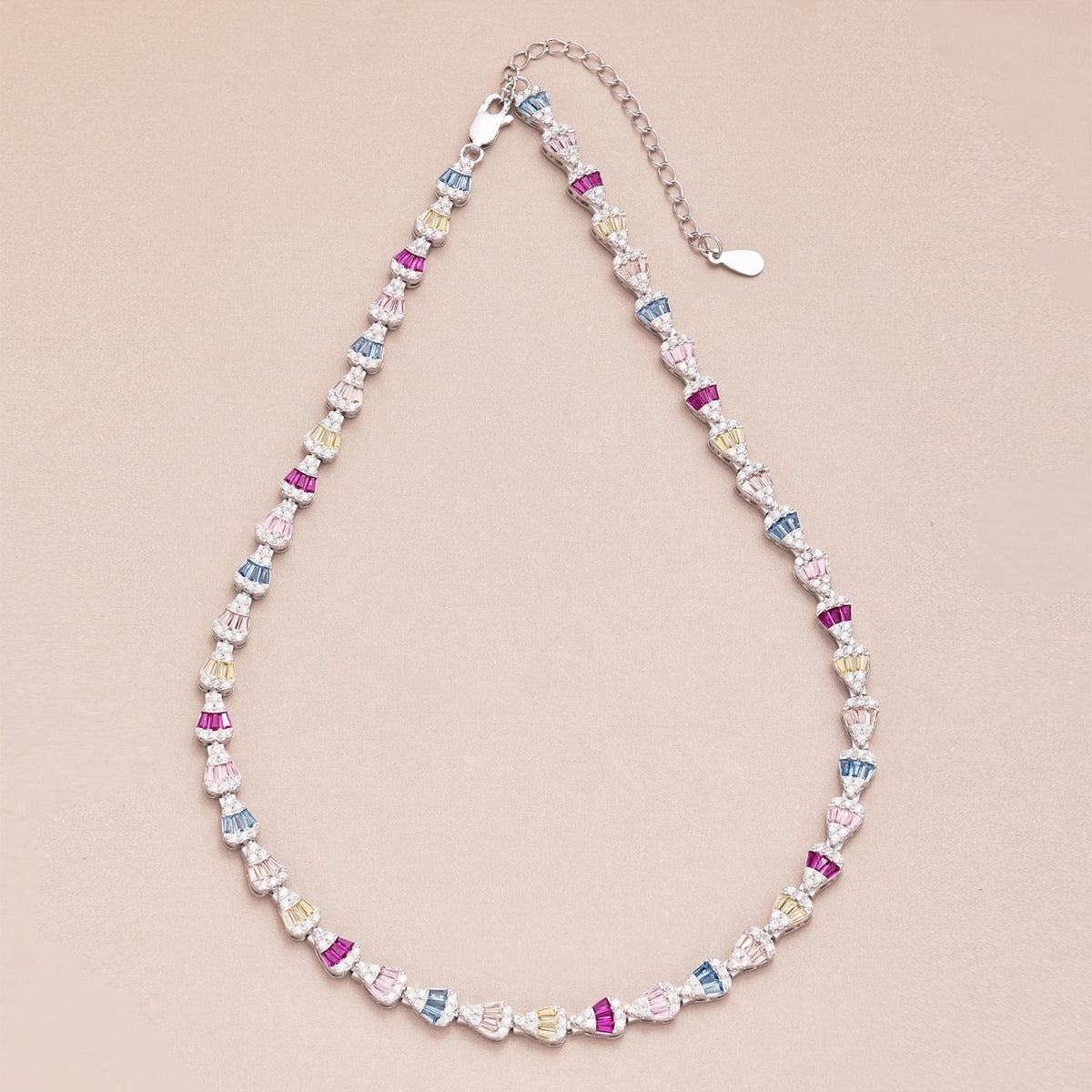 [Love's Uplift]Radiant Colorful Rainbow Necklace